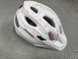 Kinder Velohelm Alpina Punkte weiss Grösse S gebraucht