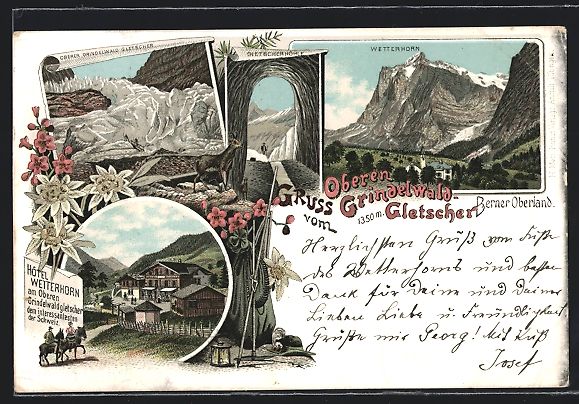 Ansichtskarten: Litho Grindelwald / Berner Oberland, Hot – Gebraucht aus Berlin von bartko-reher