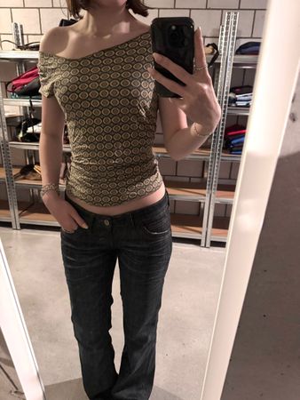 vintage top brown/beige