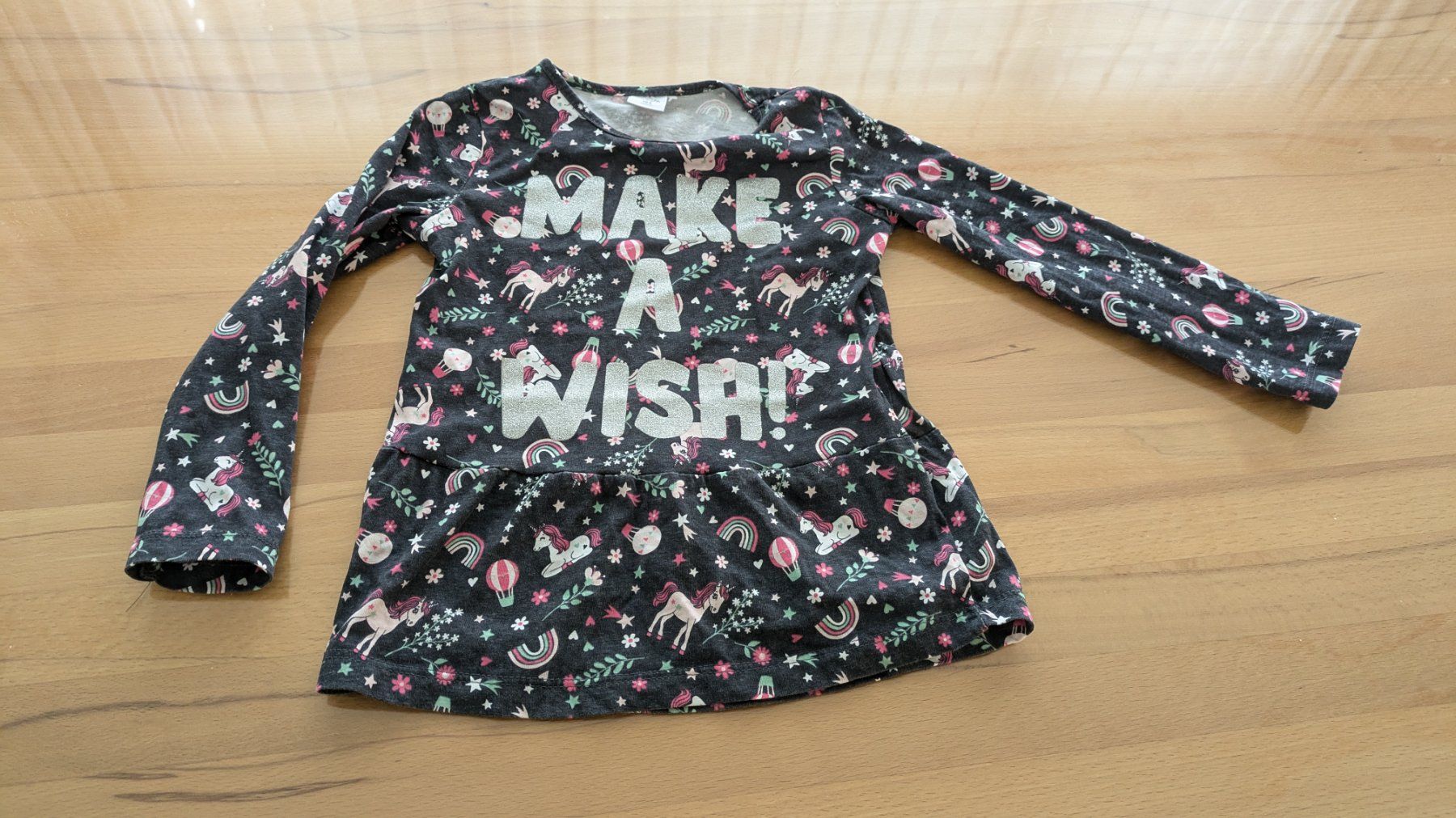 Maglioni & Felpe: Langarmshirt - Einhorn - Make a Wish - 104 – Usato da Staufen venduto da Fleby84