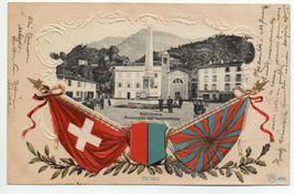 Präge-AK Wappen Tessin BELLINZONA
