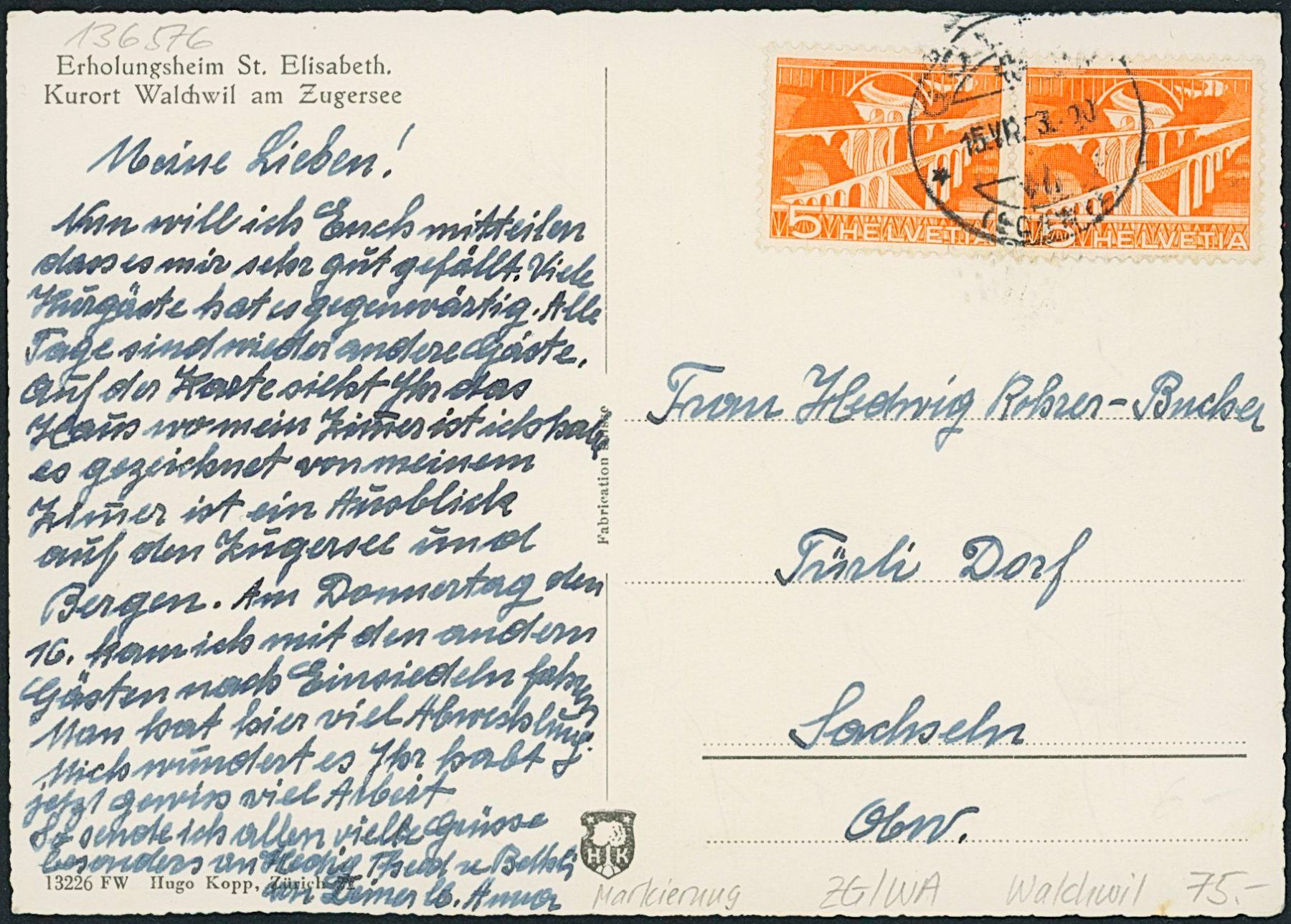 Cartes postales: ZG Walchwil - Flugaufnahme – D'occasion à Schindellegi par leecollect 1