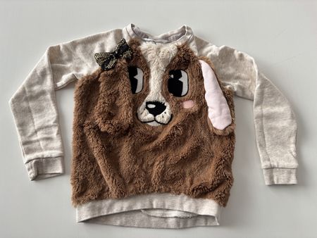 Pullover mit Hundemotiv Gr. 110/116