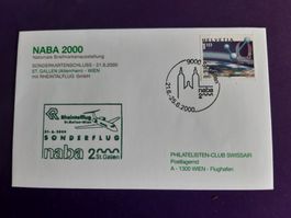 Flugbrief  St. Gallen-WIEN  NABA2000, 21.6.2000
