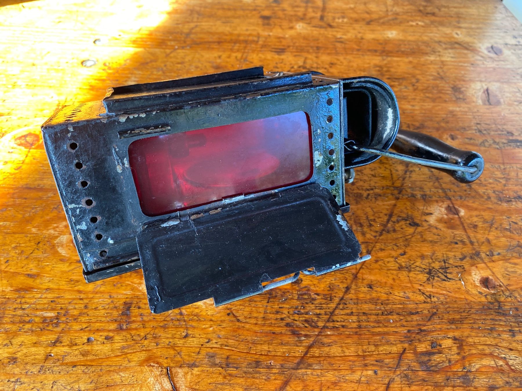 Lampade: alte A. Sartorius Wuppertal Deutsche Bahn Bahnlampe – Usato da Feldbach venduto da Fea1 6