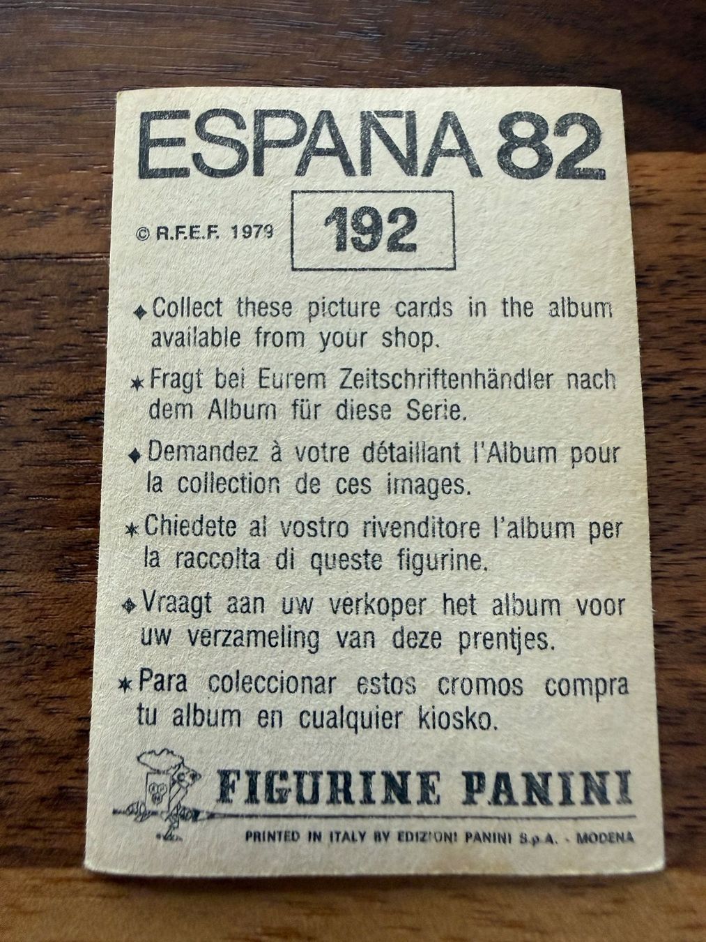 Panini Sammelbilder & Trading cards: Panini WM Spanien 1982 - Nr. 192 Sandor Muller – Gebraucht aus Lyss von Louuurs 1