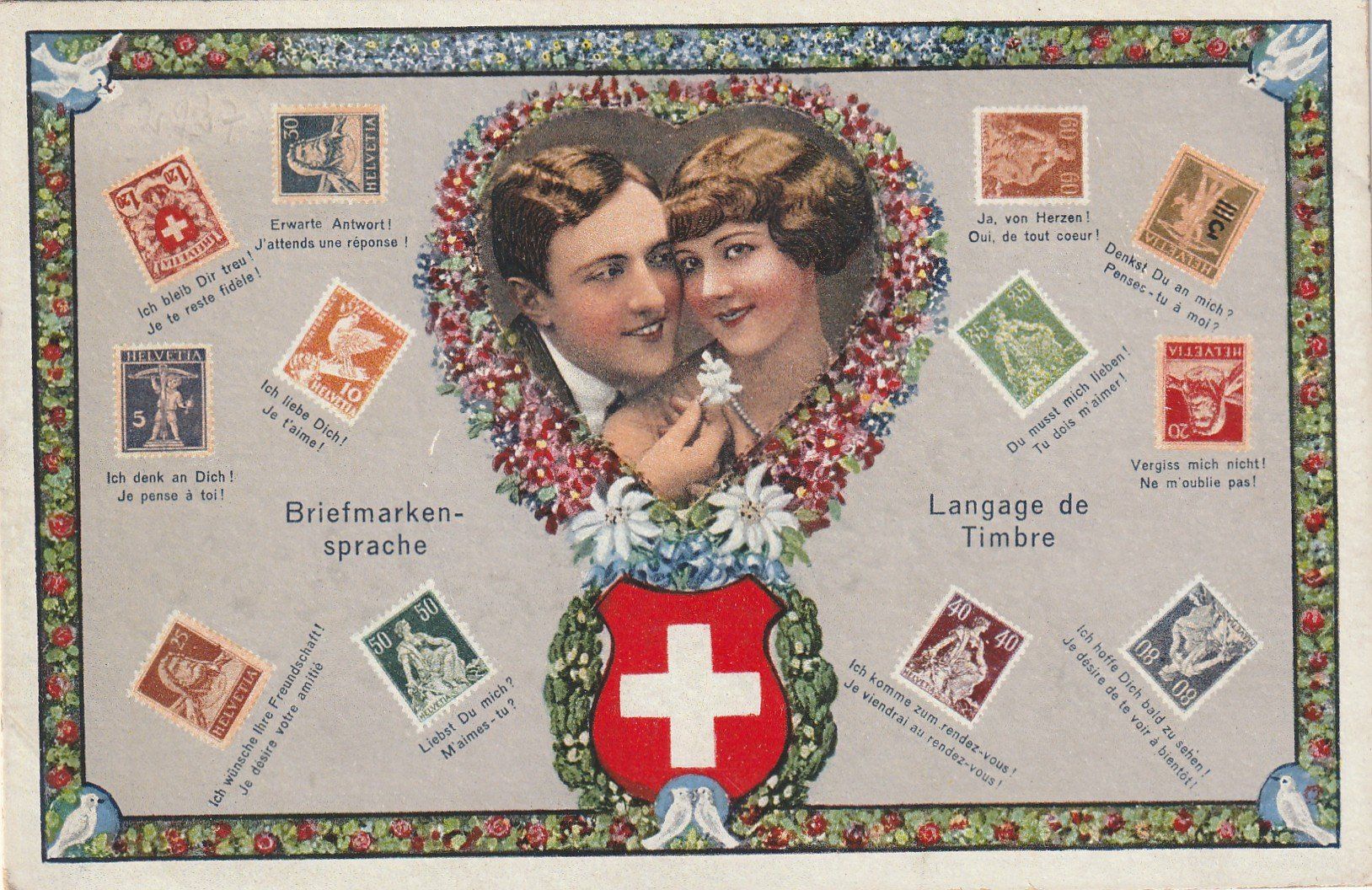Ansichtskarten: Briefmarkensprache – Gebraucht aus Rorschacherberg von fratovi2