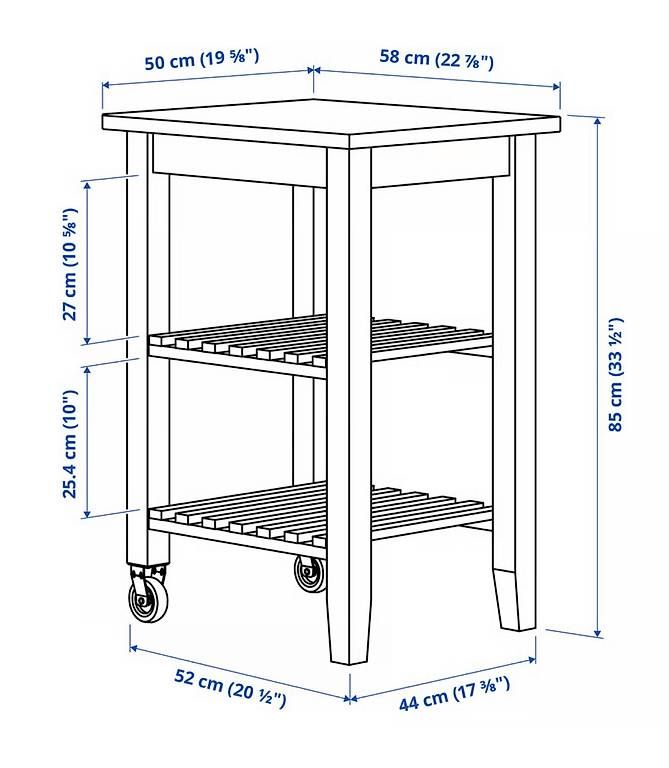 Ikea Carrelli di servizio: IKEA BEKVÄM Servierwagen Holz mit Rollen – Usato da Schaffhausen venduto da wet_9mjt 3