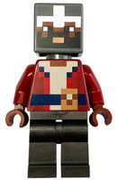 LEGO Minecraft min181 Hero - Dark Red Torso, Pearl Dark Gray
