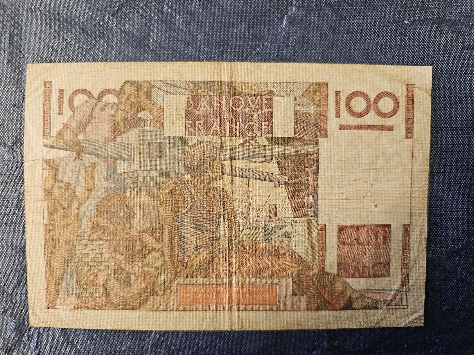 Banknoten: France 100fr. 1952 – Gebraucht aus Nidau von Misterpix 1