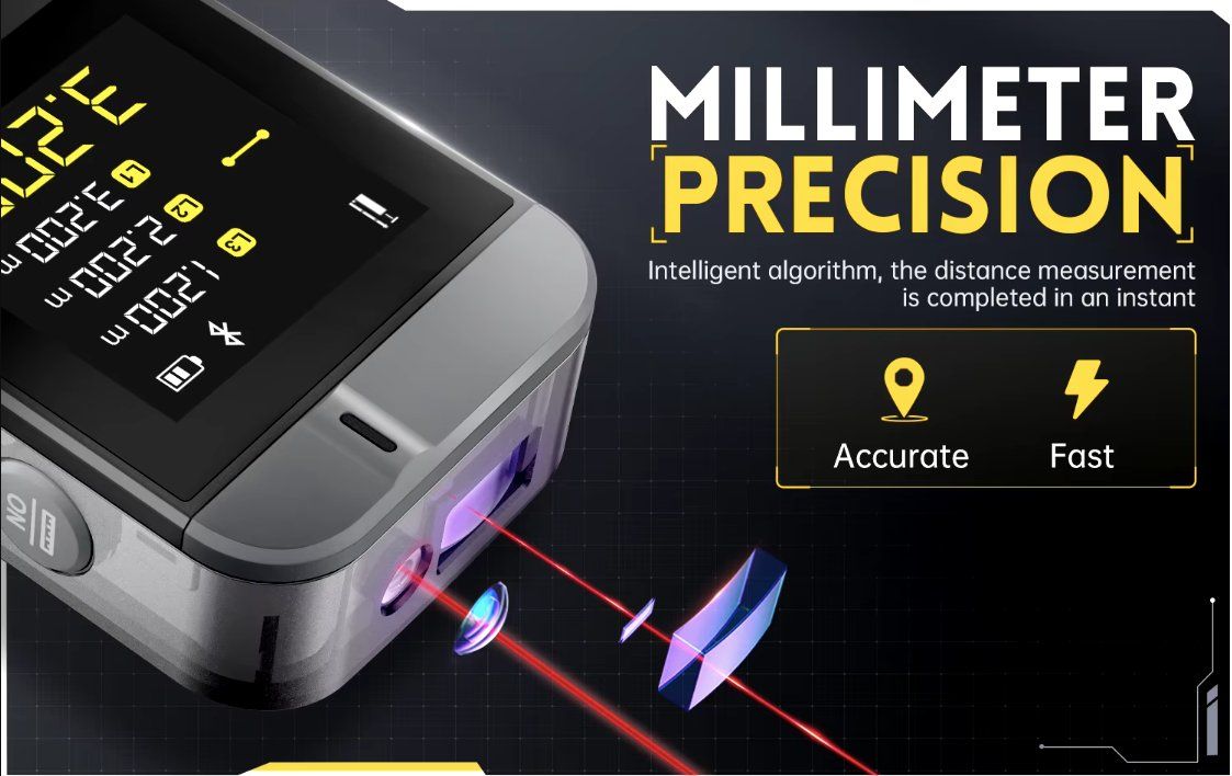 Messen: Profi Bluetooth Smart Laser-Entfernungsmesser 40 Meter – Neu und originalverpackt aus Châtelaine von topshop.switzerland 8