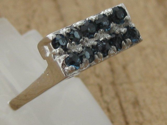 Anelli: Vintage Ring Silber 800 Steinchen blau / Gr. 56 – Usato da Ermatingen venduto da Decovin