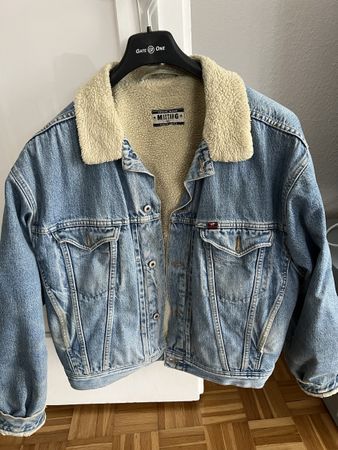 Warme Mustang Jeansjacke Gr. XL Teddyfutter