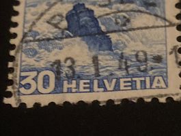 Landschaftsbild SBK Nr. 207 1936 Abart Fehldruck HELVETIA