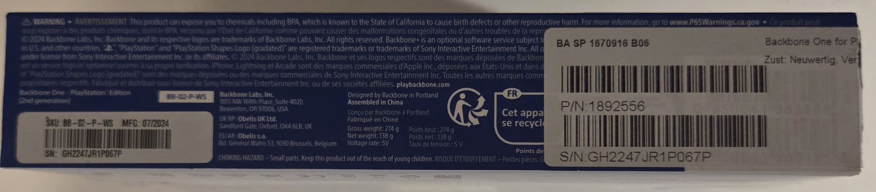 Sony Controller: Controller - Backbone One - PS Edition - Apple/Lightning Neu – Neu und originalverpackt aus Altstätten SG von Animatrixer 7