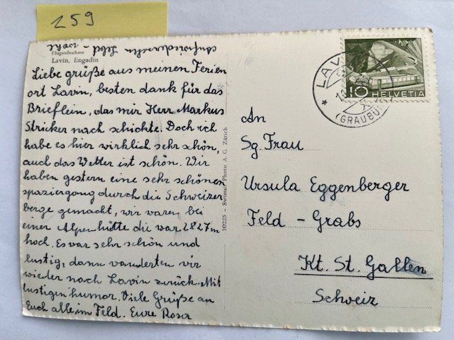 Cartoline postali: Ansichtskarte Flugaufnahme Lavin Engadin, alt – Usato da Niederwil AG venduto da dahu75 1