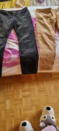 3 Herrenhosen Grösse 44 Jeans Schwarz, Stoffhosen beige