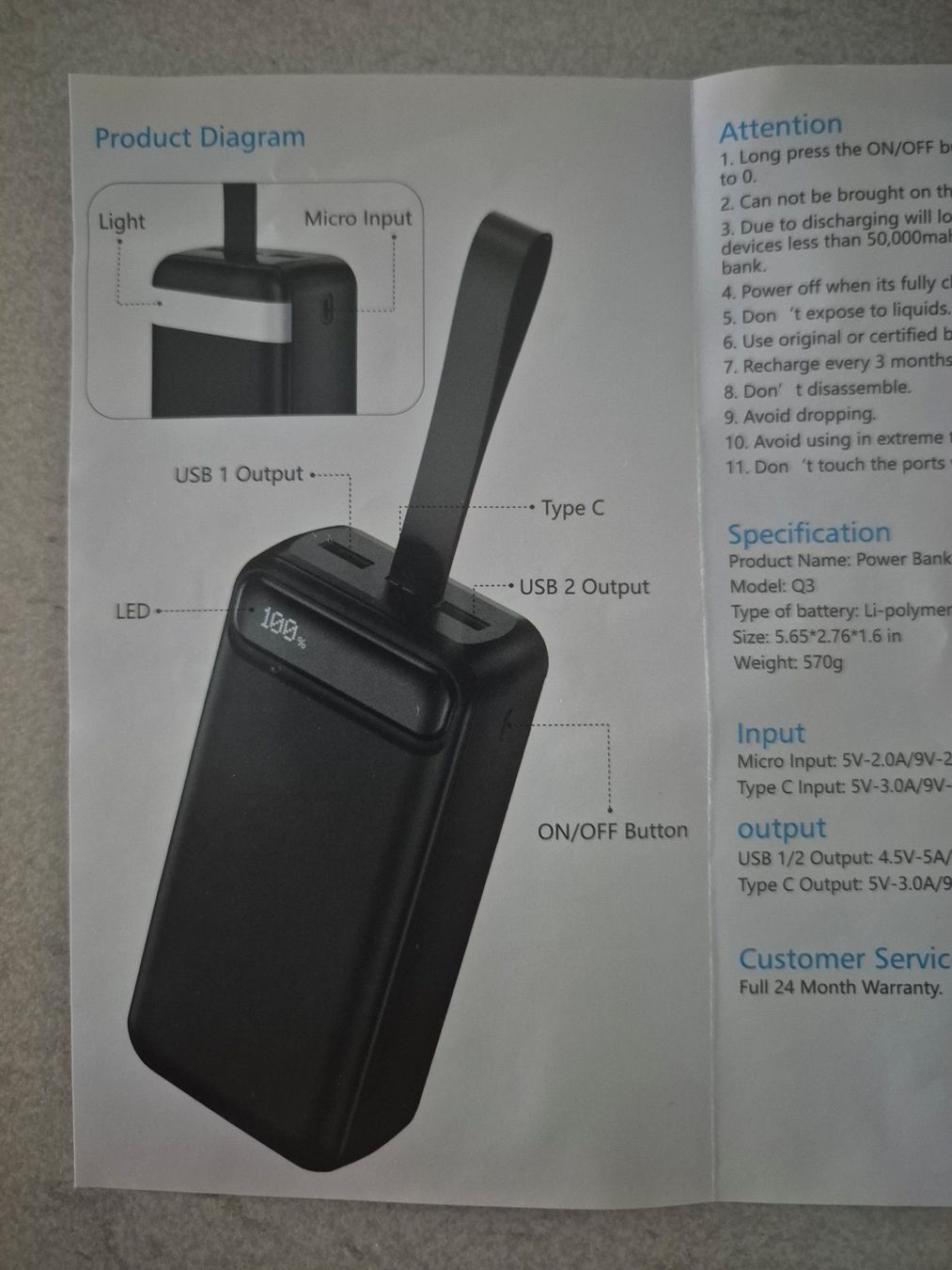 Ladegeräte: Power Bank 50000mAh – Neu und originalverpackt aus Walchwil von Zovello