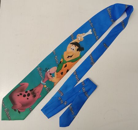 Vintage The Flintstones Krawatte 1994 Fred & Dino