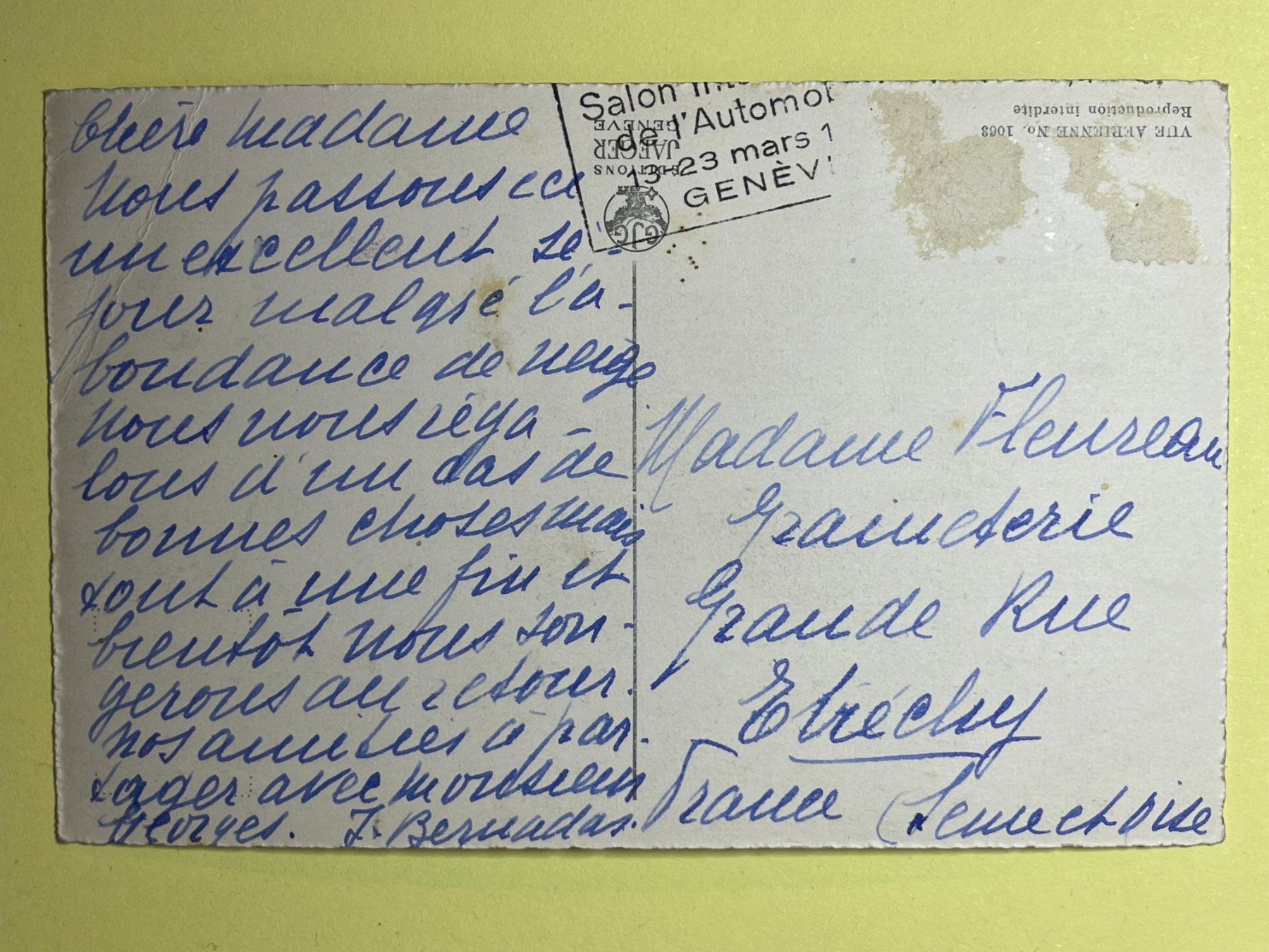 Cartes postales: Genève et le Mont Blanc – D'occasion à Steg VS par _vinci_ 1