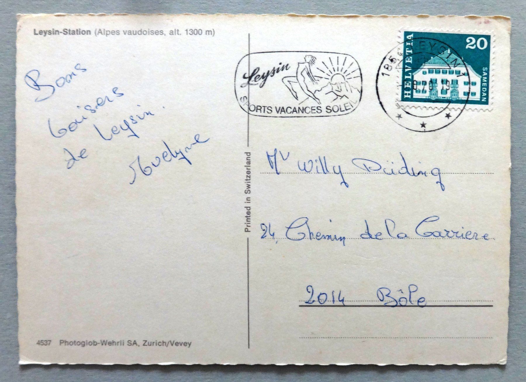 Cartoline postali: Leysin-Station, alt. 1300 m – Usato da Fétigny venduto da Billy2miny 1