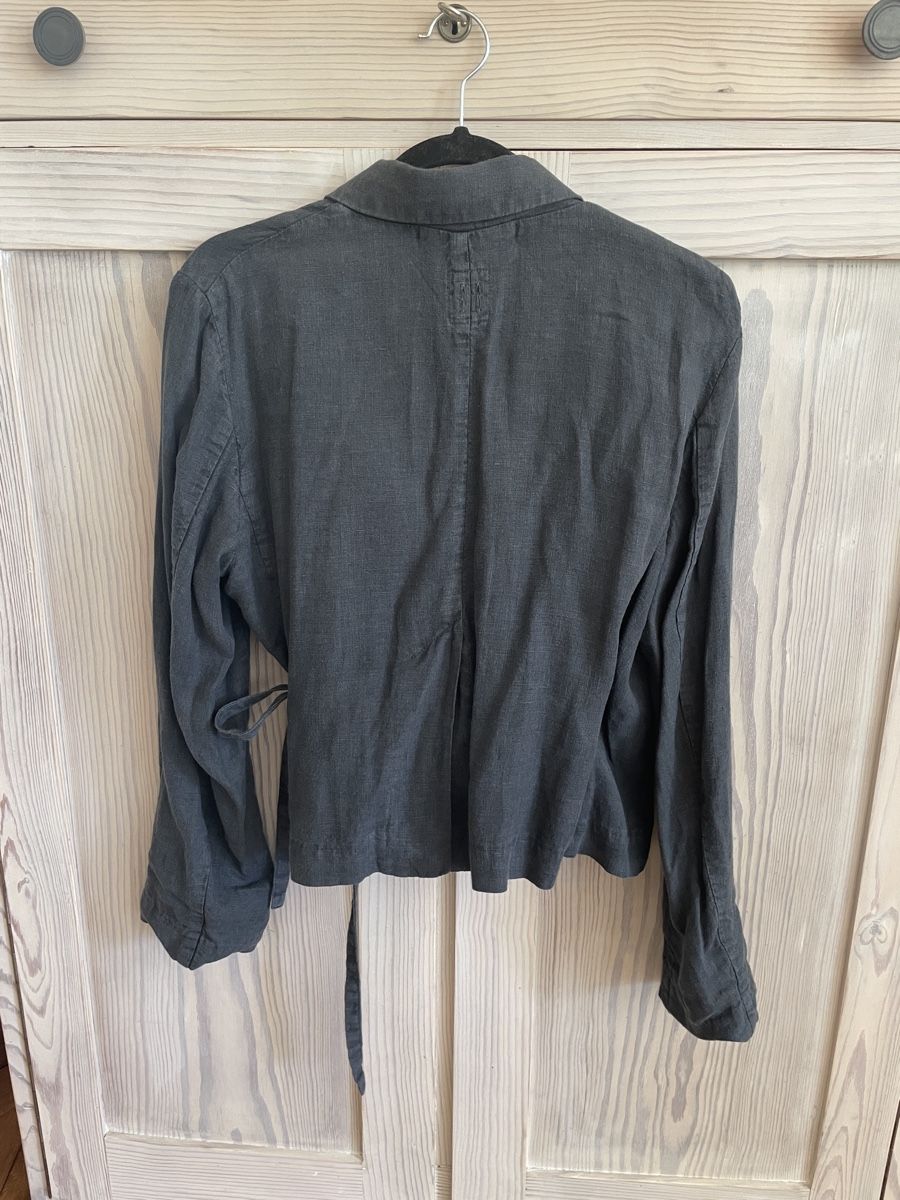Hannes Roether Giacche: Hannes Roether Wickeljacke 100%Leinen. S dunkelgrau – Usato da Basel venduto da non_vn79 2
