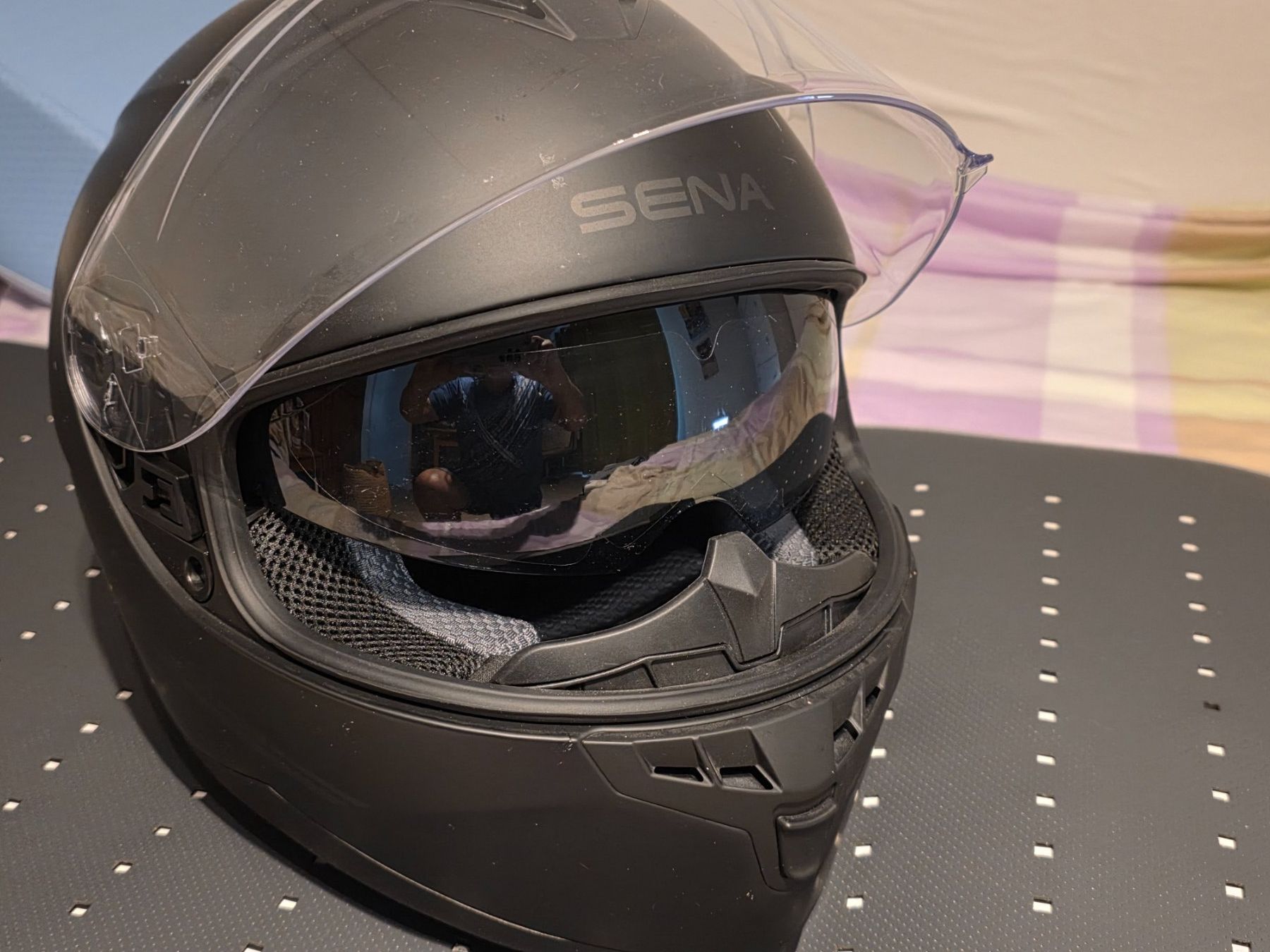 Sena Helme & Visiere: Sena Motorradhelm OutRide mit integrierte Bluetooth Intercom – Gebraucht aus Trüllikon von eppi77 1
