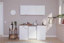 027 Singleküche Küchenzeile 150cm weiss - Küche Einbauküche