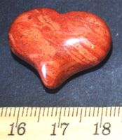 Deko – Heilsteine – R-130 - Roter Jaspis Herz – 25x20x12mm