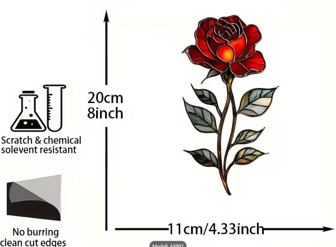 Tutte le decorazioni: Fensterbild Rose (Acryl) – Nuovo e nell'imballaggio originale da Langenbruck venduto da Gumsi 2