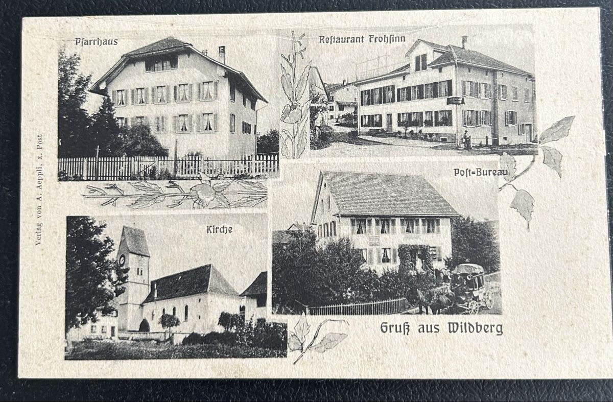 Cartoline postali: Gruss aus Wildberg 4-Bildrig  – Usato da Horw venduto da Tellbub