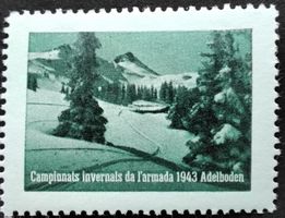 Soldatenmarke 2.WK, Adelb. rom, blau, Wi AM 61