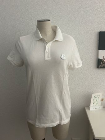 Moncler Polo Shirt Weiss Gr. M - Sommer Kollektion 2023 ☀️