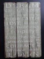 Schild Bild Wanddekoration Lebensspruch: Dream Hope Love NEU