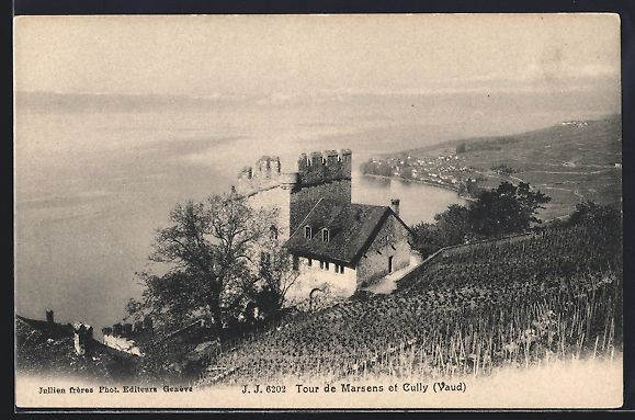 Ansichtskarten: AK Cully /Vaud, Tour de Marsens et Cully – Gebraucht aus Berlin von bartko-reher