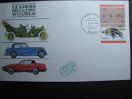 Auto  Tuvalu 1985 FDC Lanchester 1901