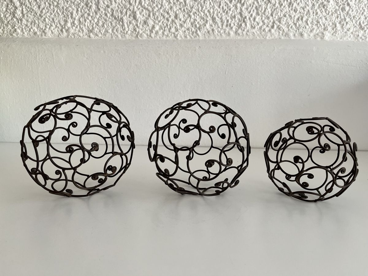 Tutte le decorazioni: 3 Stk. Deko - Drahtkugeln – Usato da Wetzikon ZH venduto da seli03