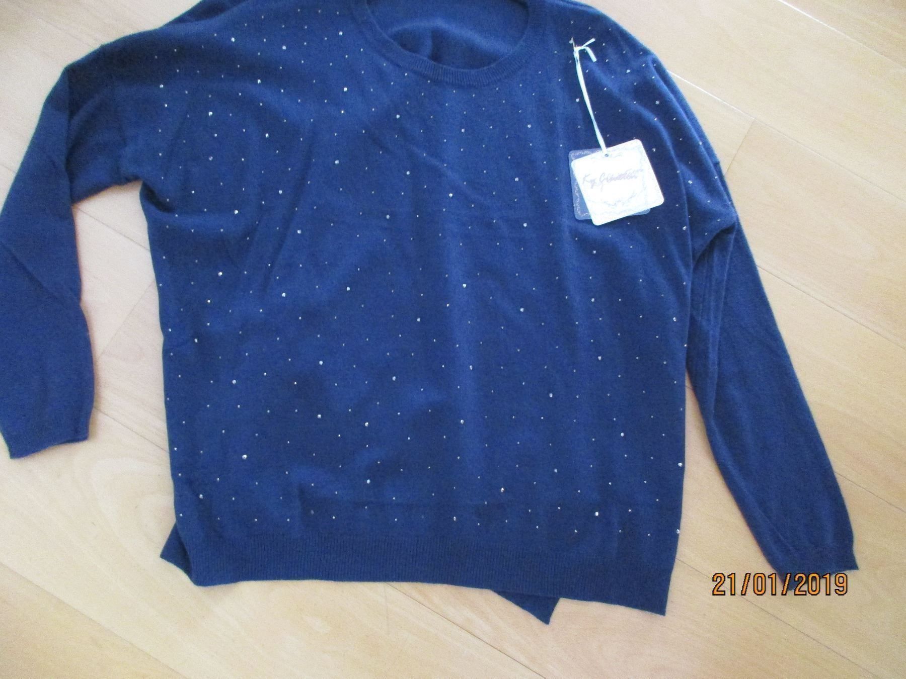 Maglioni & Felpe: Super schöner Pullover blau mit Steinen – Nuovo (secondo la descrizione) da Ottenbach venduto da Claurin