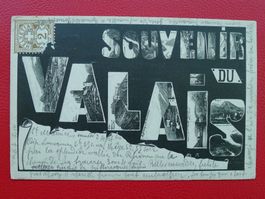 1904: KARTE vom WALLIS: Bahnpost ST.MAURICE nach FRIBOURG