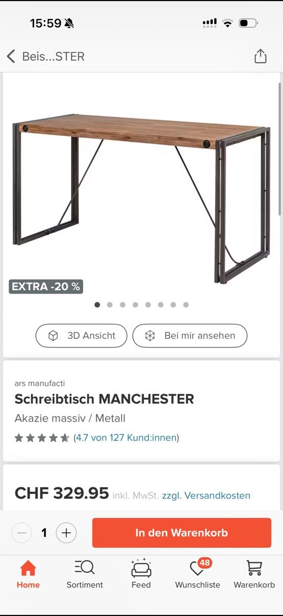Tables: Schreibtisch Manchester – D'occasion à Regensdorf par ank_gyt7 6