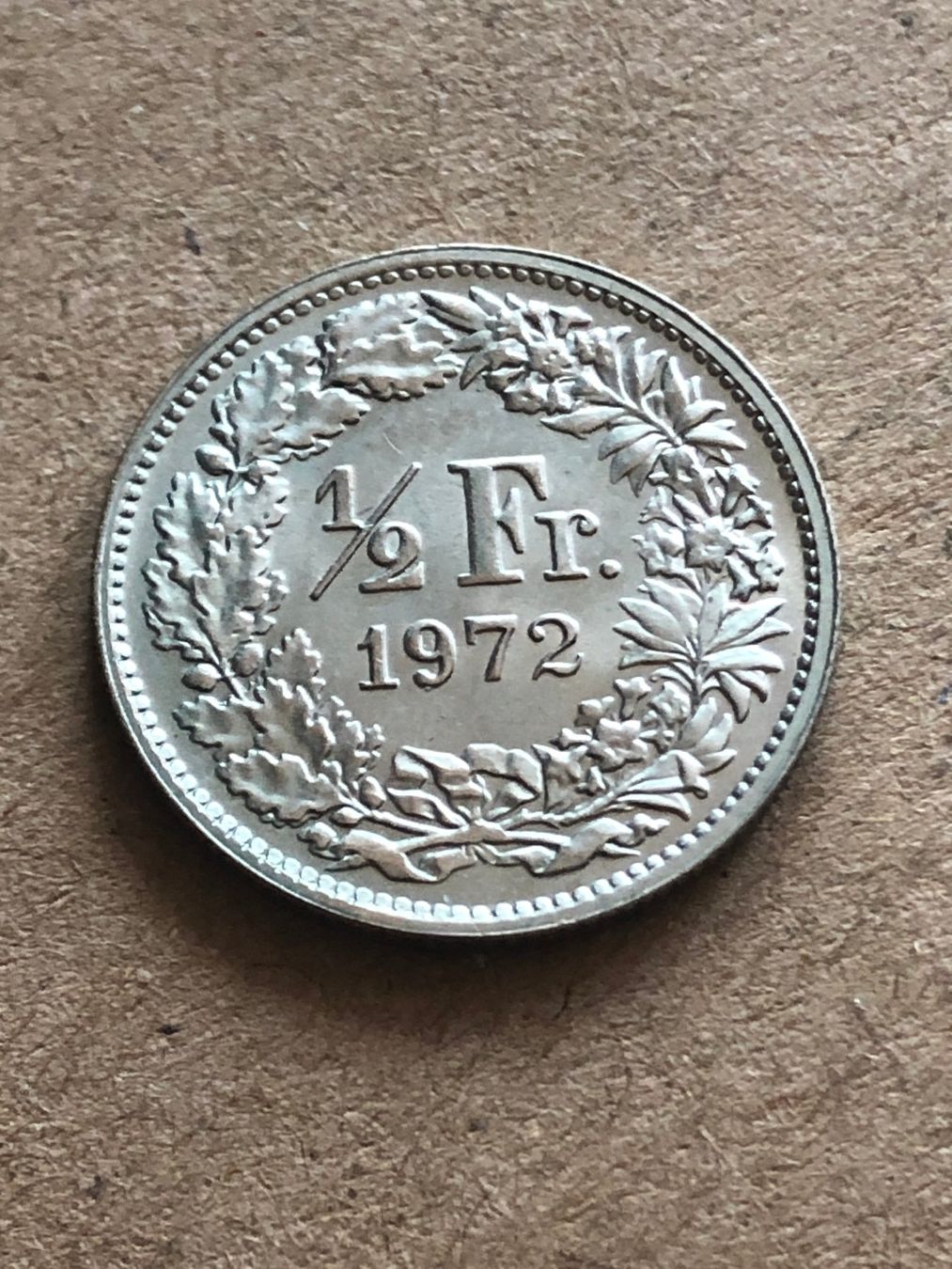 Alle Münzen: 50 Rp. 1972 unz. – Gebraucht aus Schötz von Odpa