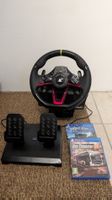 Lenkrad mit Pedalset und 2 PS4 Spielen guter Zustand