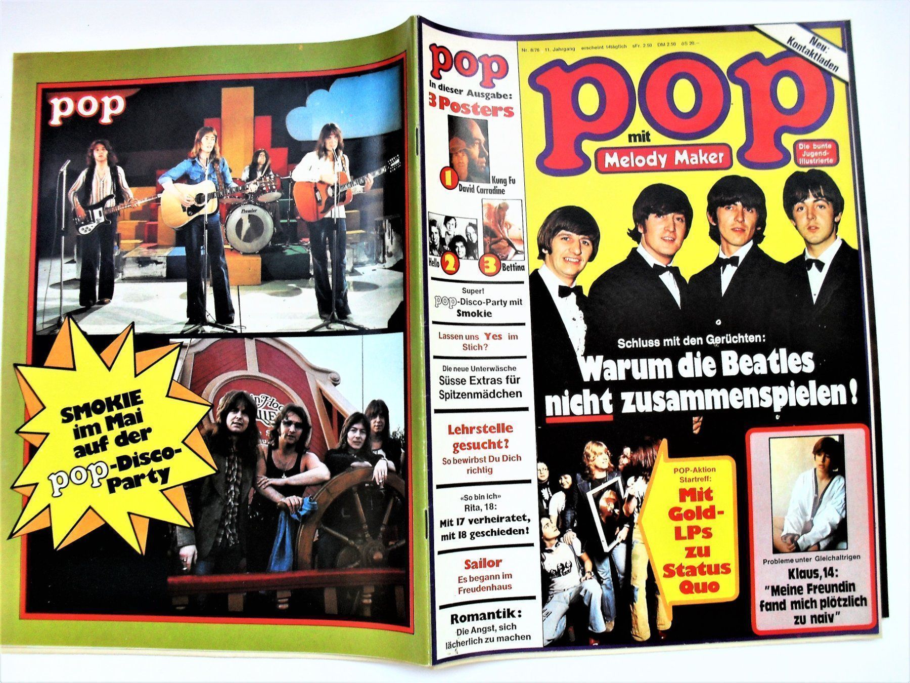 Riviste & Magazine: POP Heft 1976 mit POSTER (2) - DAVID CARRADINE - HELLO – Nuovo (secondo la descrizione) da Zürich venduto da erfreut01