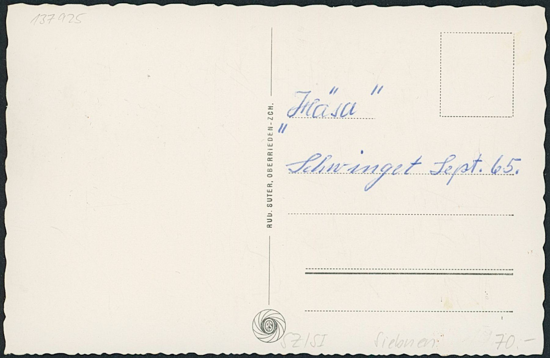 Cartoline postali: SZ Siebnen – Nuovo (secondo la descrizione) da Schindellegi venduto da leecollect 1
