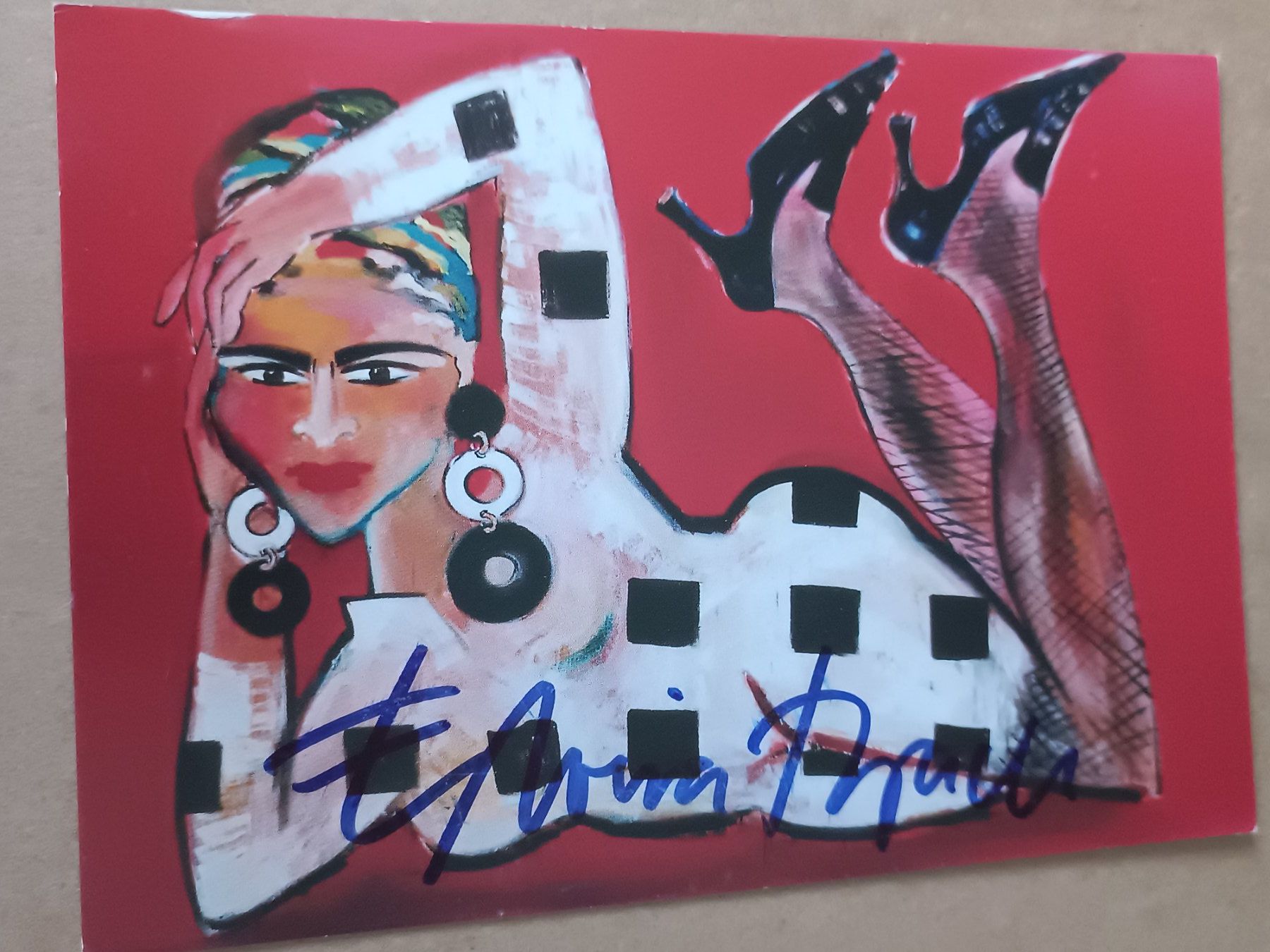 Grafica & Litografie: Elvira Bach -Handsignierte Kunstkarte – Usato da Menziken venduto da Artographs