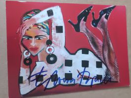 Elvira Bach -Handsignierte Kunstkarte
