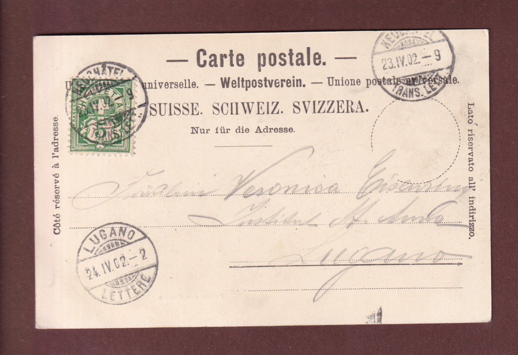 Ansichtskarten: NEUCHÂTEL - Palais des Postes - 1902 – Gebraucht aus Pully von nicecards-shop 1