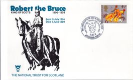 KING OF SCOTS ROBERT THE BRUCE SONDERMARKE AUF BELEG - BR65