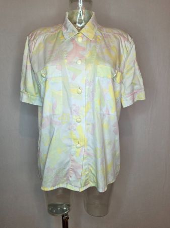 Vintage Escada Cotton Blouse – Pastel