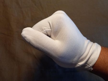 48 Paar Baumwollhandschuhe Weiss XL - Paires gants blanc XL
